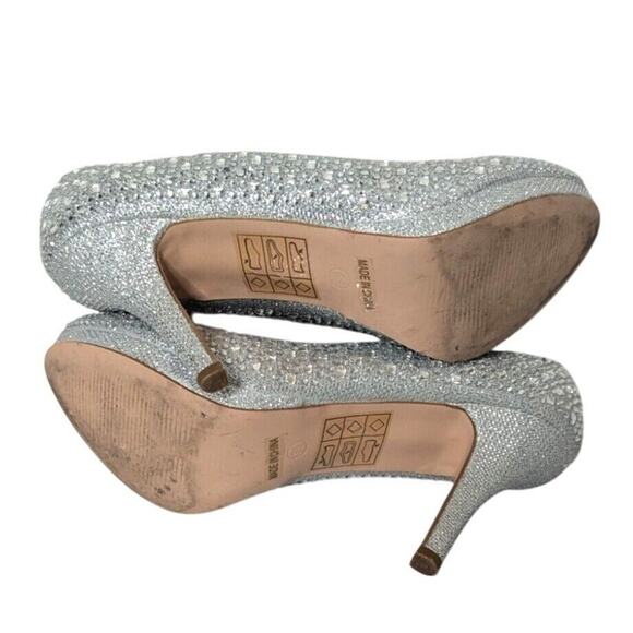 Rhinestone Platform Pump 8.5 Stiletto Heel Fairy Glam Occasion Event Bridal HOCO - Picture 6 of 7